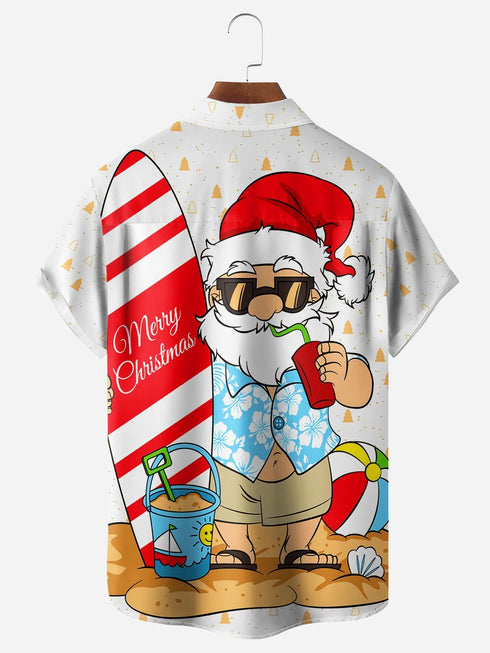 Men's Christmas Funny Graphic Short Sleeve Hawaiian Shirt